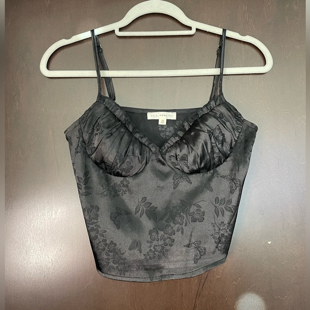 Floral corset crop top